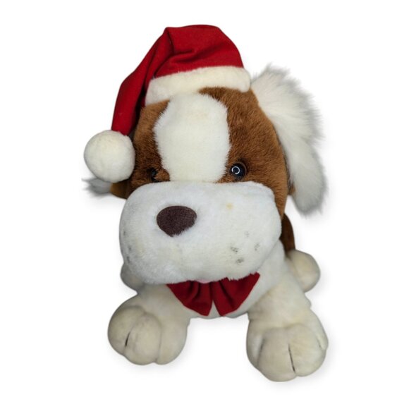 Vintage Great American Fun Singing Barking Dog Christmas Musical Plush 12" Works - Picture 1 of 13